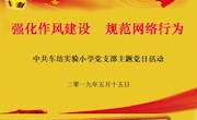 强化作风建设  规范网络行为——记车坊实小党支部主题党日活动